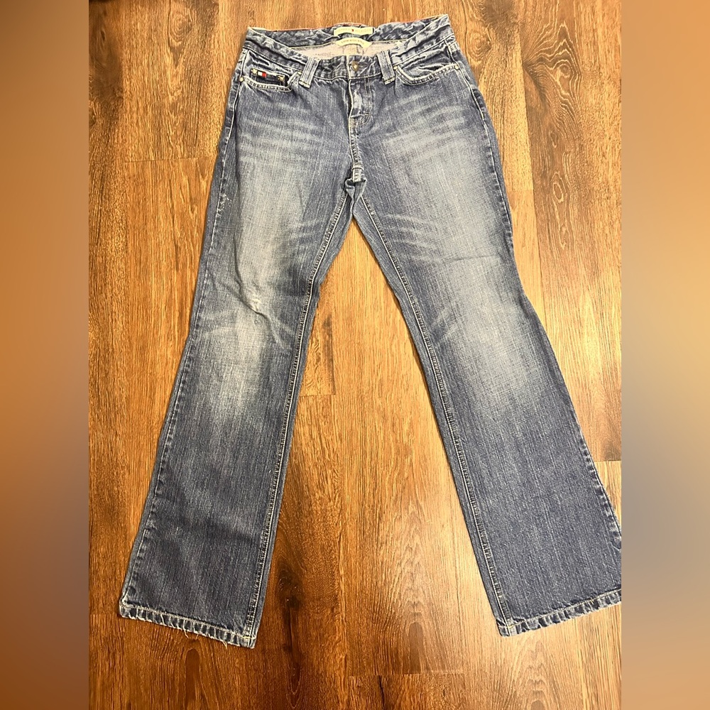 Tommy Hilfiger Boot Cut Size 4 Low Rise Medium Wash Denim Jeans Vintage Y2K